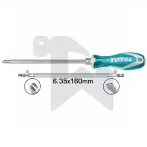 مفك قلاب - 2×1 - يد كاوتش - 160 مم - THT250206