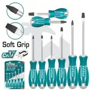 طقم مفك - 8 قطع - يد كاوتش - THT250608