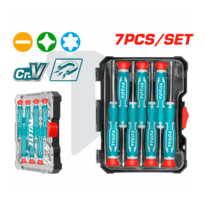 طقم مفك الكتروني روزيتا - يد كاوتش - 7 قطع - THT250726