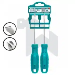 طقم مفك - يد بلاستيك - 2 قطعة - صليبة وعادة - THTDC250201