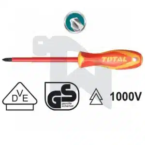 مفك صليبة معزول بالكامل - 1000 فولت - 60 مم - THTISPH060