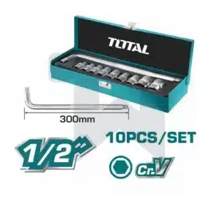 طقم لقم ويد - ½ بوصة - 10 قطع - شنطة صاج - THTL121101