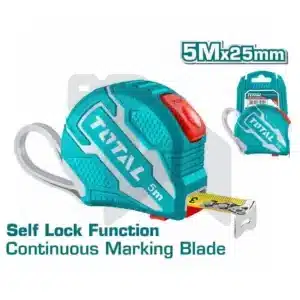 شريط 5 متر - 25 مم - ذاتي الفرامل - 2 فرامل - TMT126252