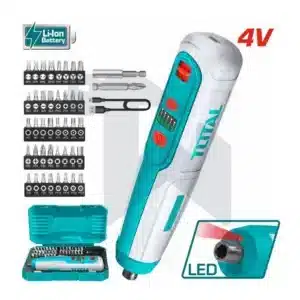 مفك - بطارية 4 فولت - 42 قطعه اكسسوار - 6 مم - TSDLI0403