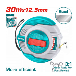 شريط 30 متر - ترس تسريع - 12.5مم - معدن - TMTF13306